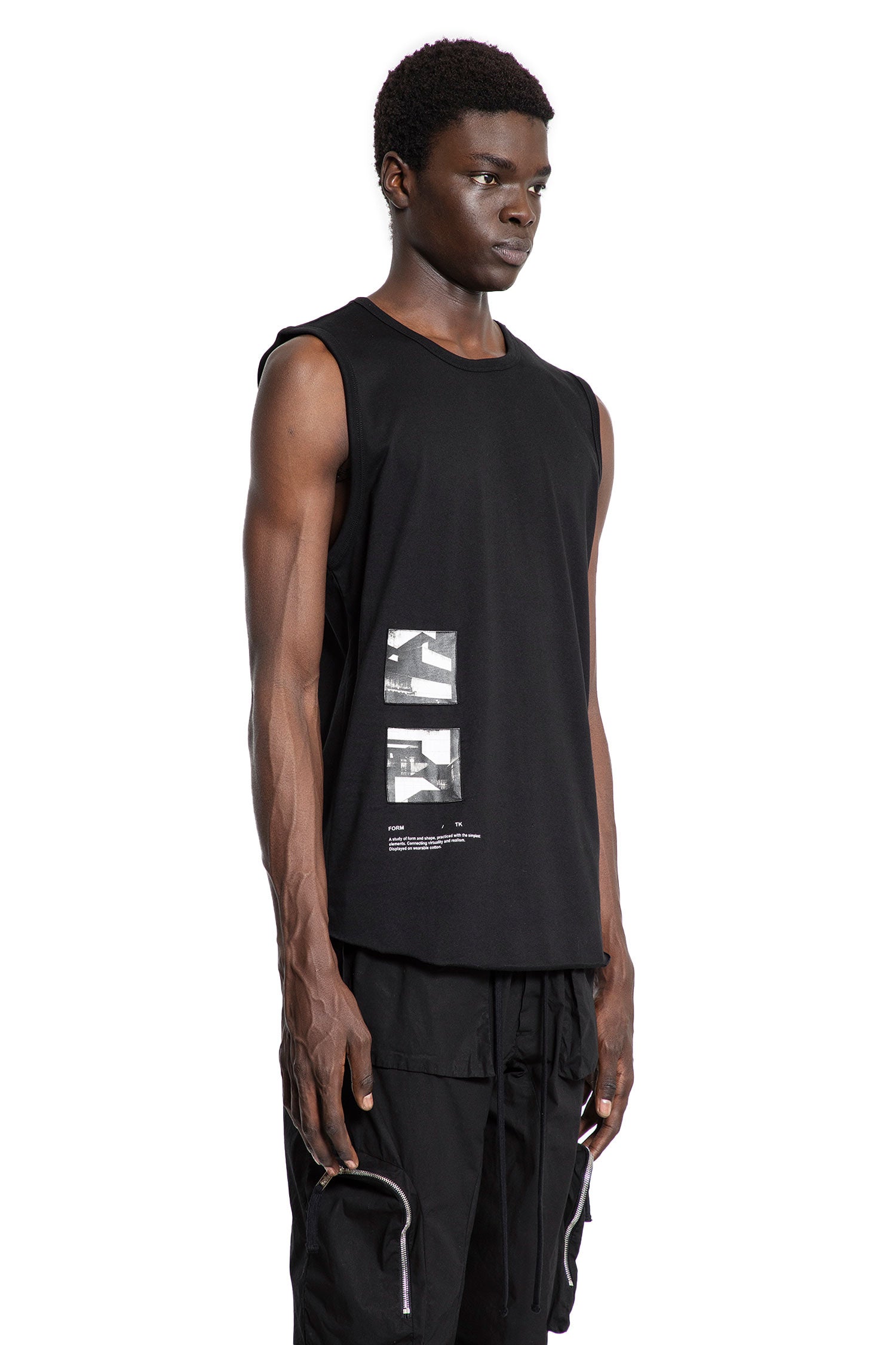 THOM KROM MAN BLACK T-SHIRTS & TANK TOPS