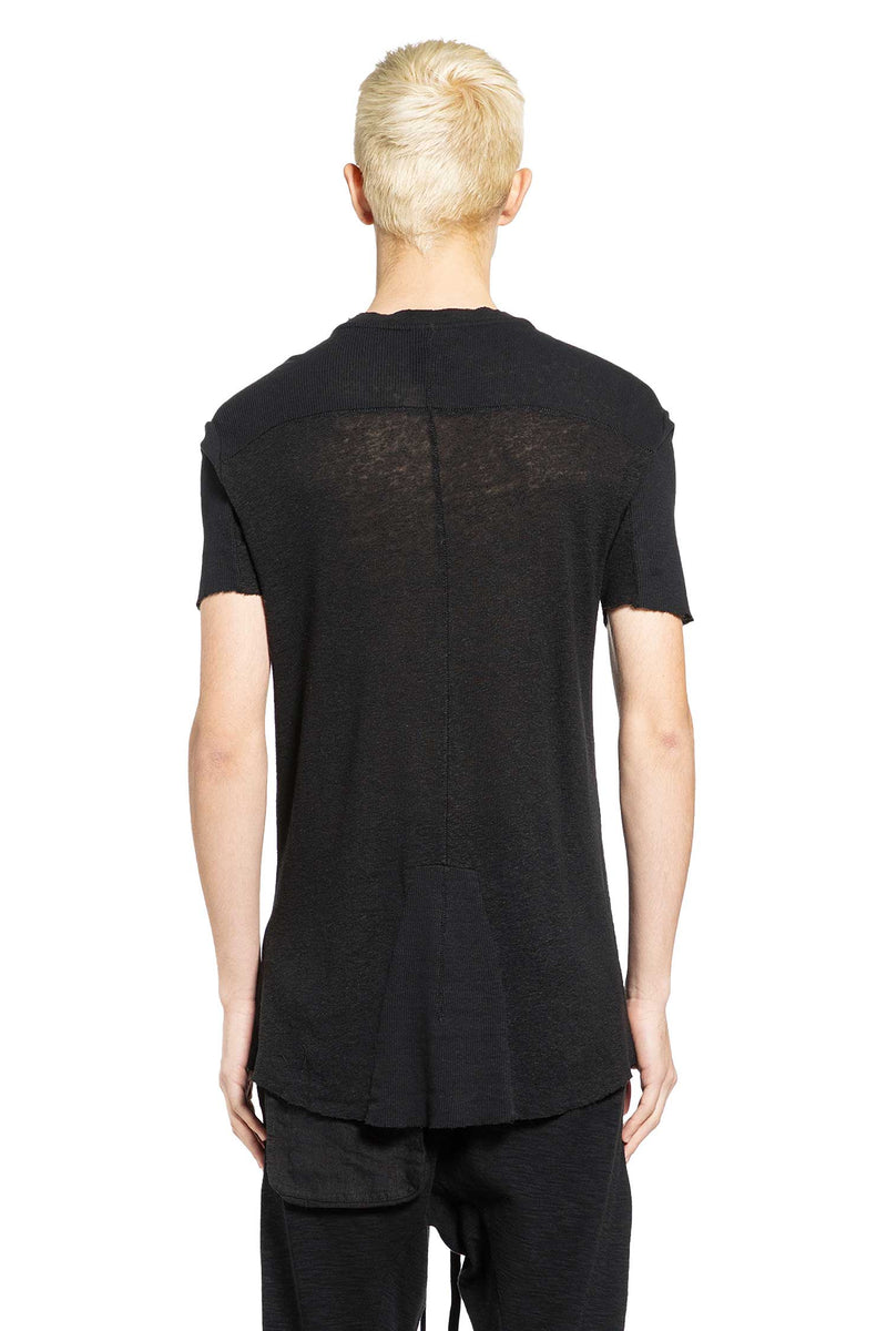 Spliced Viscose Linen T-Shirt