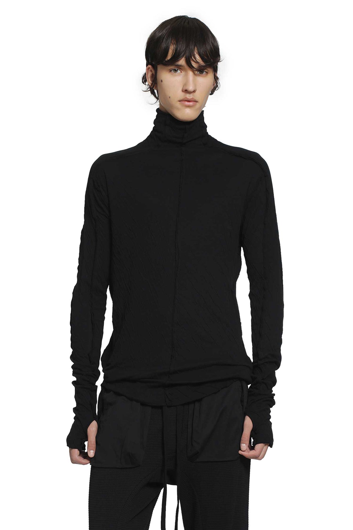 Roll Neck Long Sleeve T-Shirt
