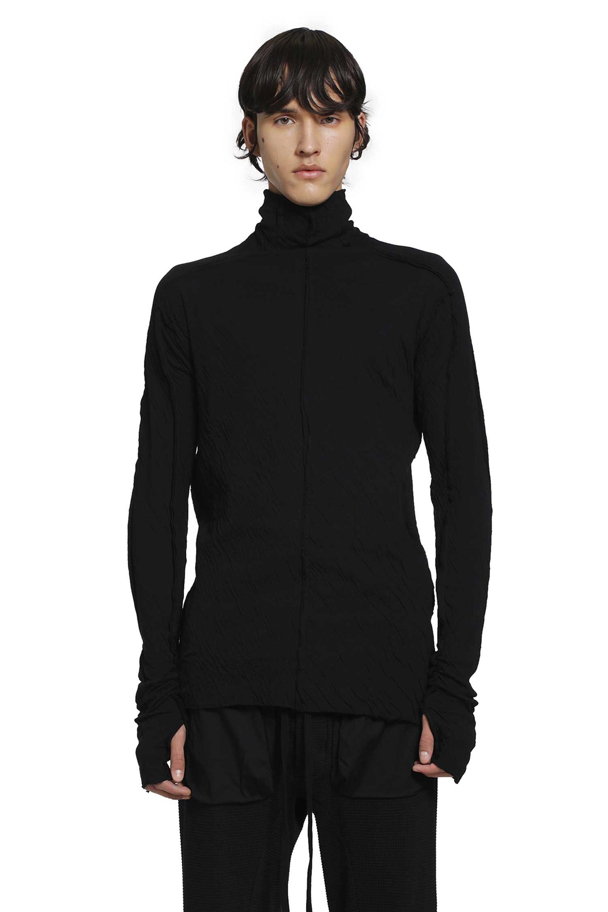 Roll Neck Long Sleeve T-Shirt