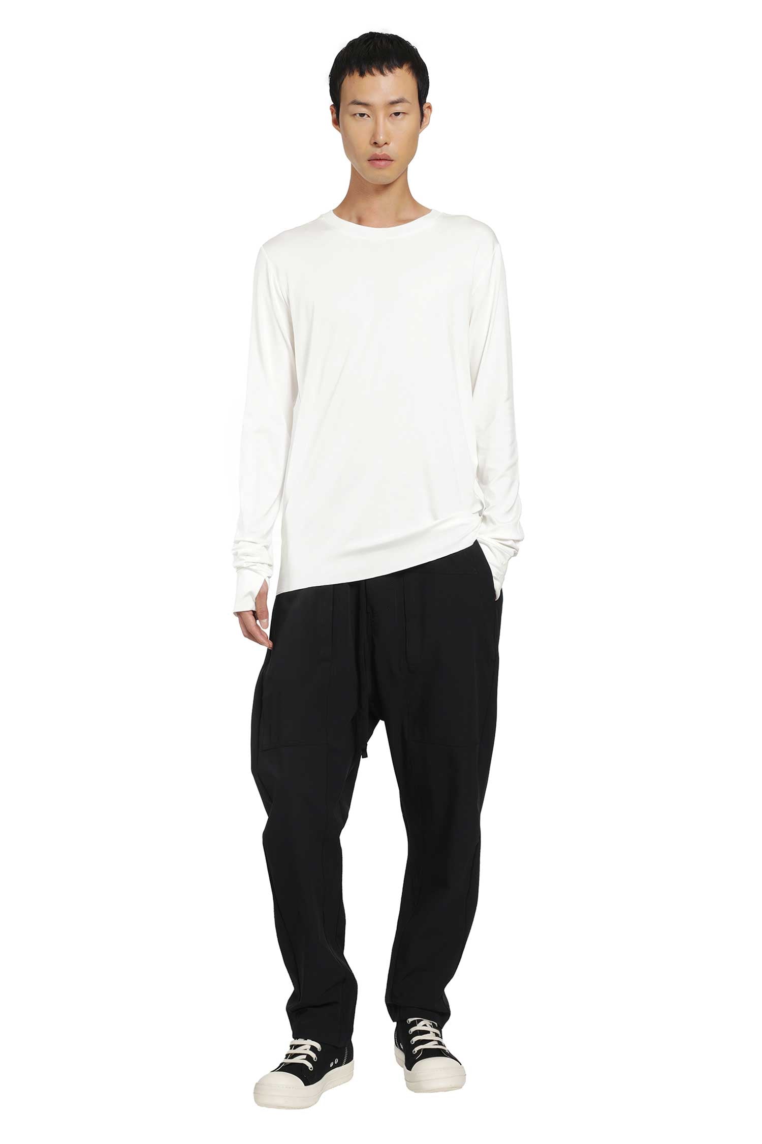 Stretch Viscose Long Sleeve T-Shirt