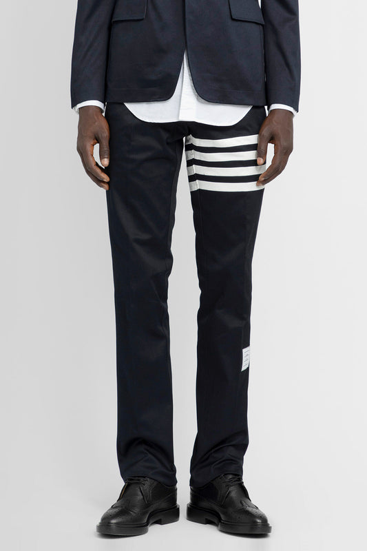 THOM BROWNE MAN BLACK TROUSERS