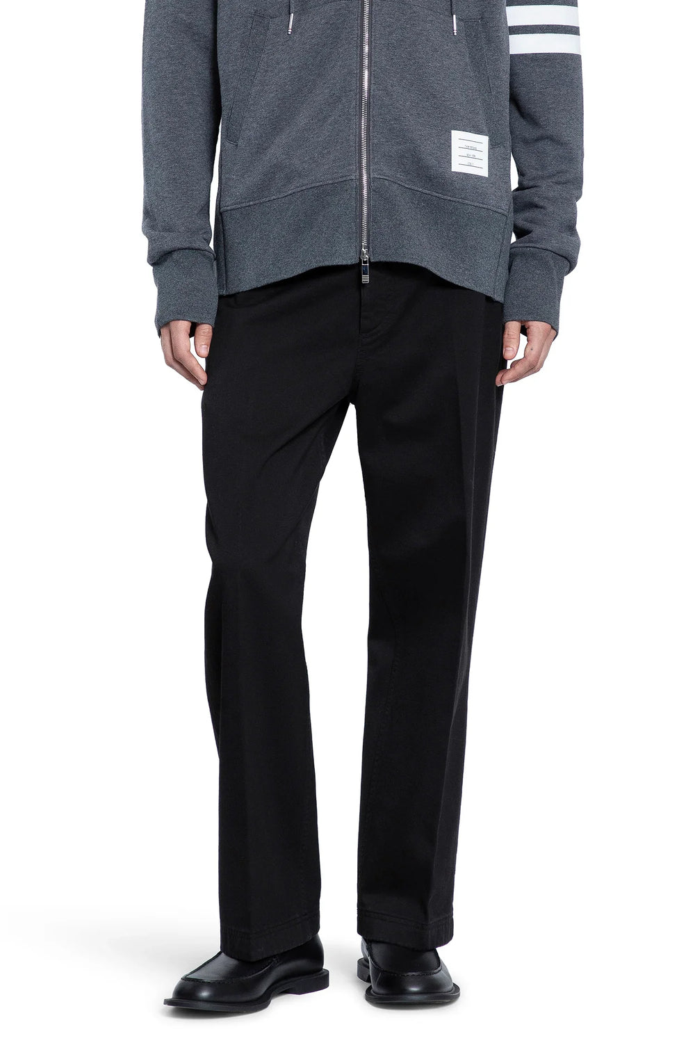 THOM BROWNE Garment Dyed Chinos in Cotton Twill man