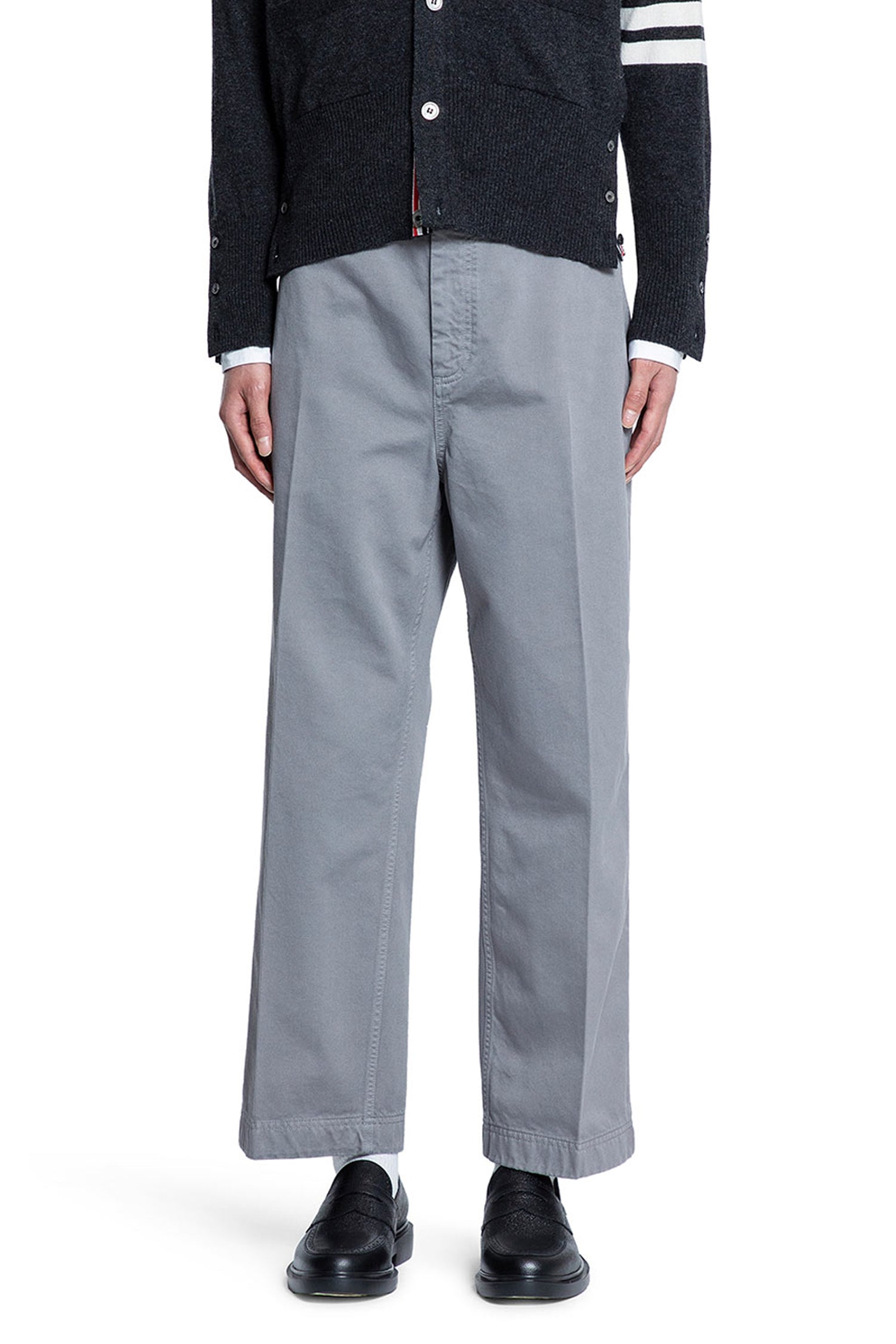 THOM BROWNE MAN GREY TROUSERS - Antonioli.eu