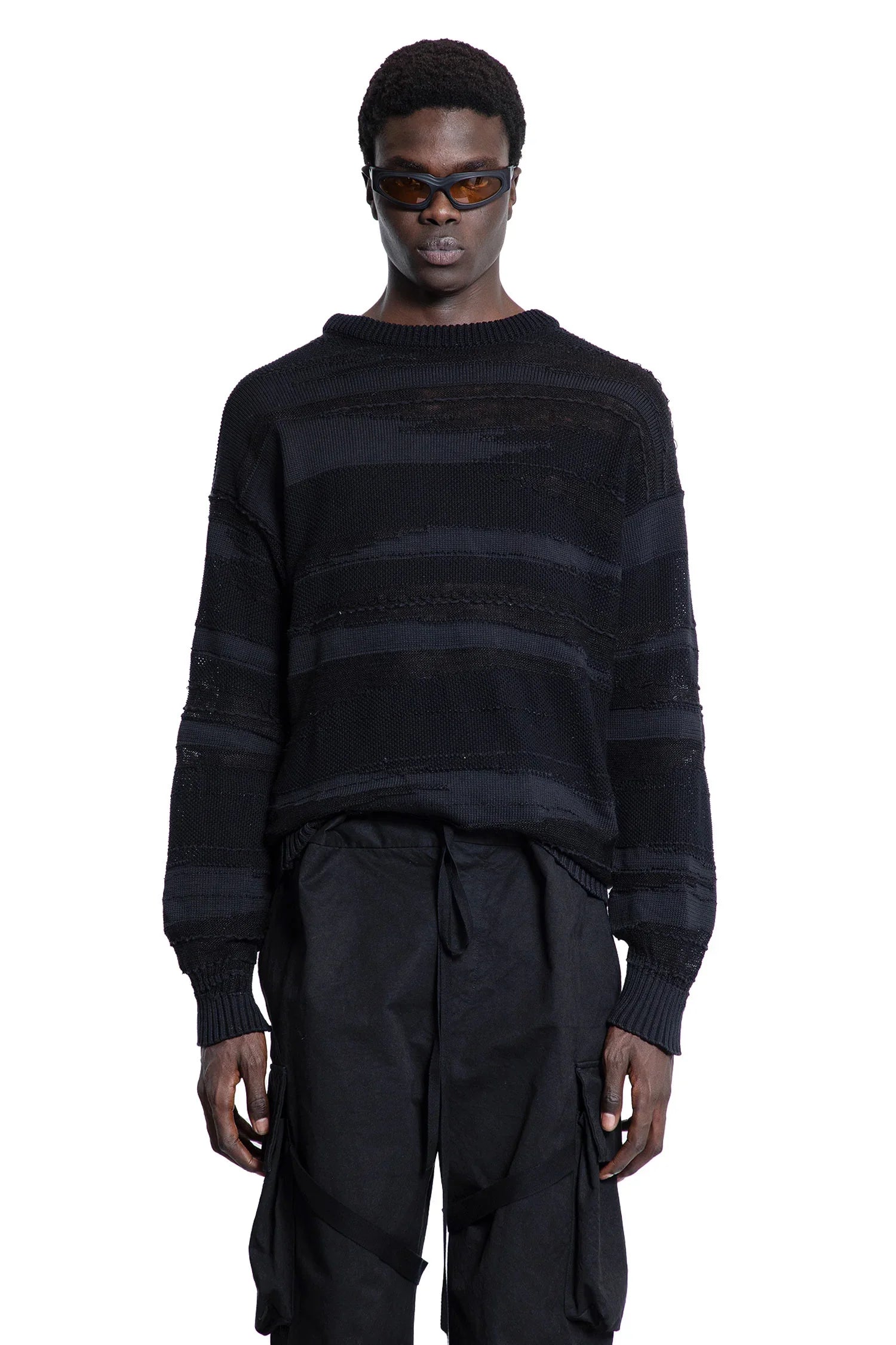 Sriped Multiyarn Cotton Nylon Sweater - Antonioli.eu
