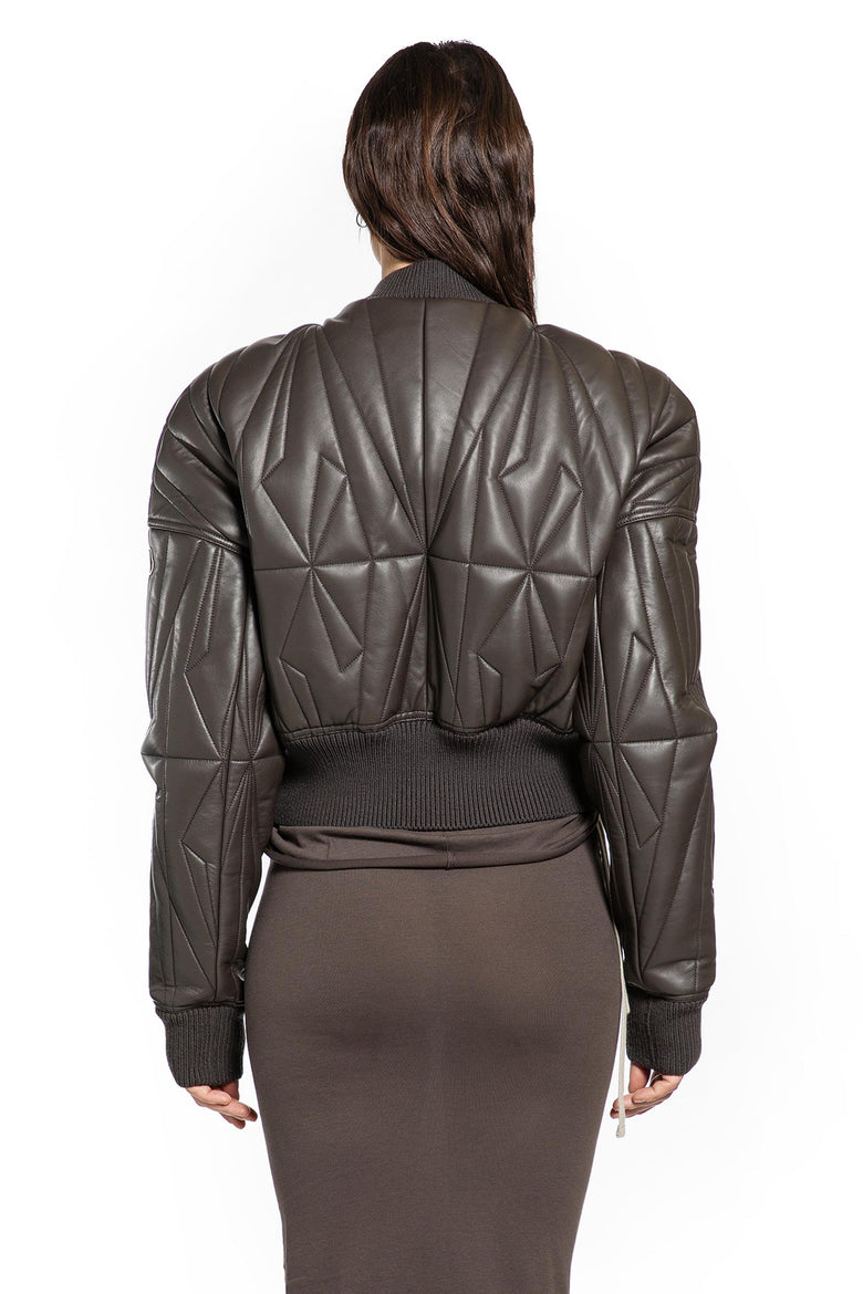 RICK OWENS Moncler x Rick Owens Geocamo Leather Jacket woman