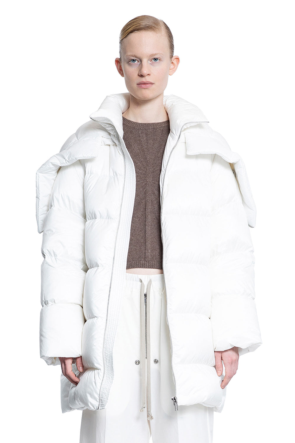 RICK OWENS WOMAN WHITE COATS