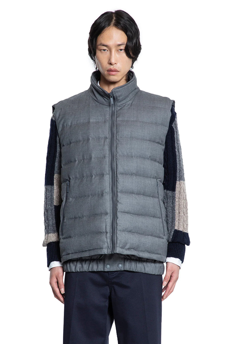 Down Filled Super 120's Twill Ski Vest - Antonioli.eu