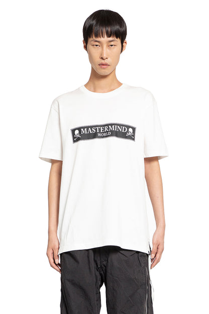 MASTERMIND WORLD MAN WHITE T-SHIRTS & TANK TOPS