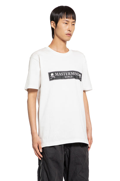 MASTERMIND WORLD MAN WHITE T-SHIRTS & TANK TOPS