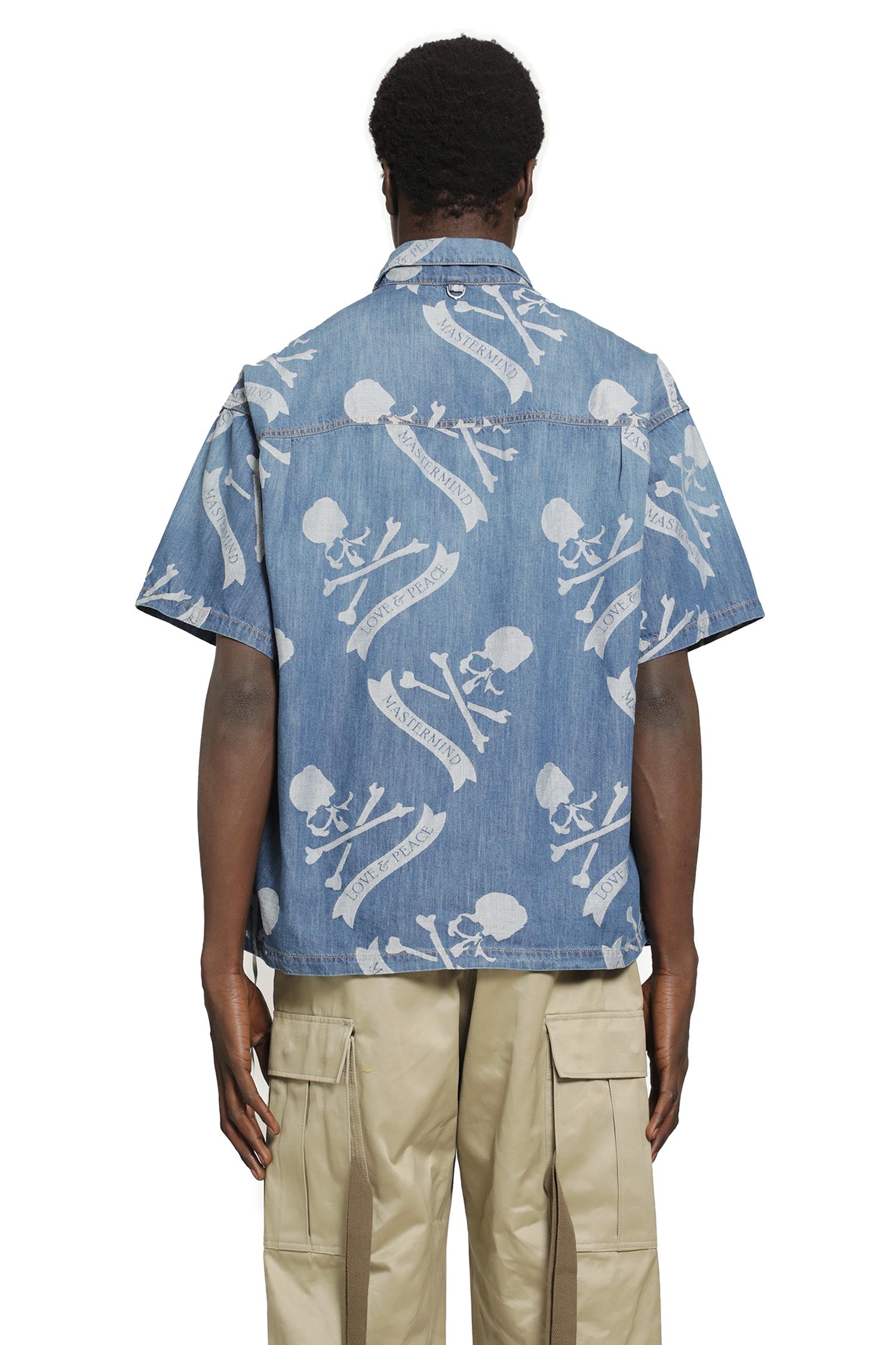 MASTERMIND WORLD Aloha SS Denim Shirt man