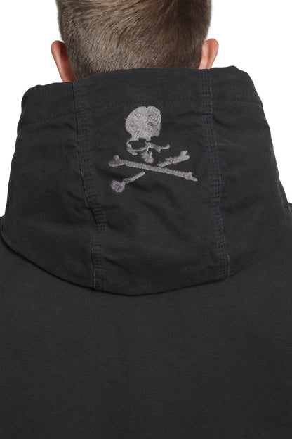 Stonewashed Hooded Work Jacket