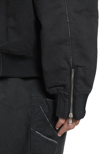 Stonewashed Hooded Work Jacket