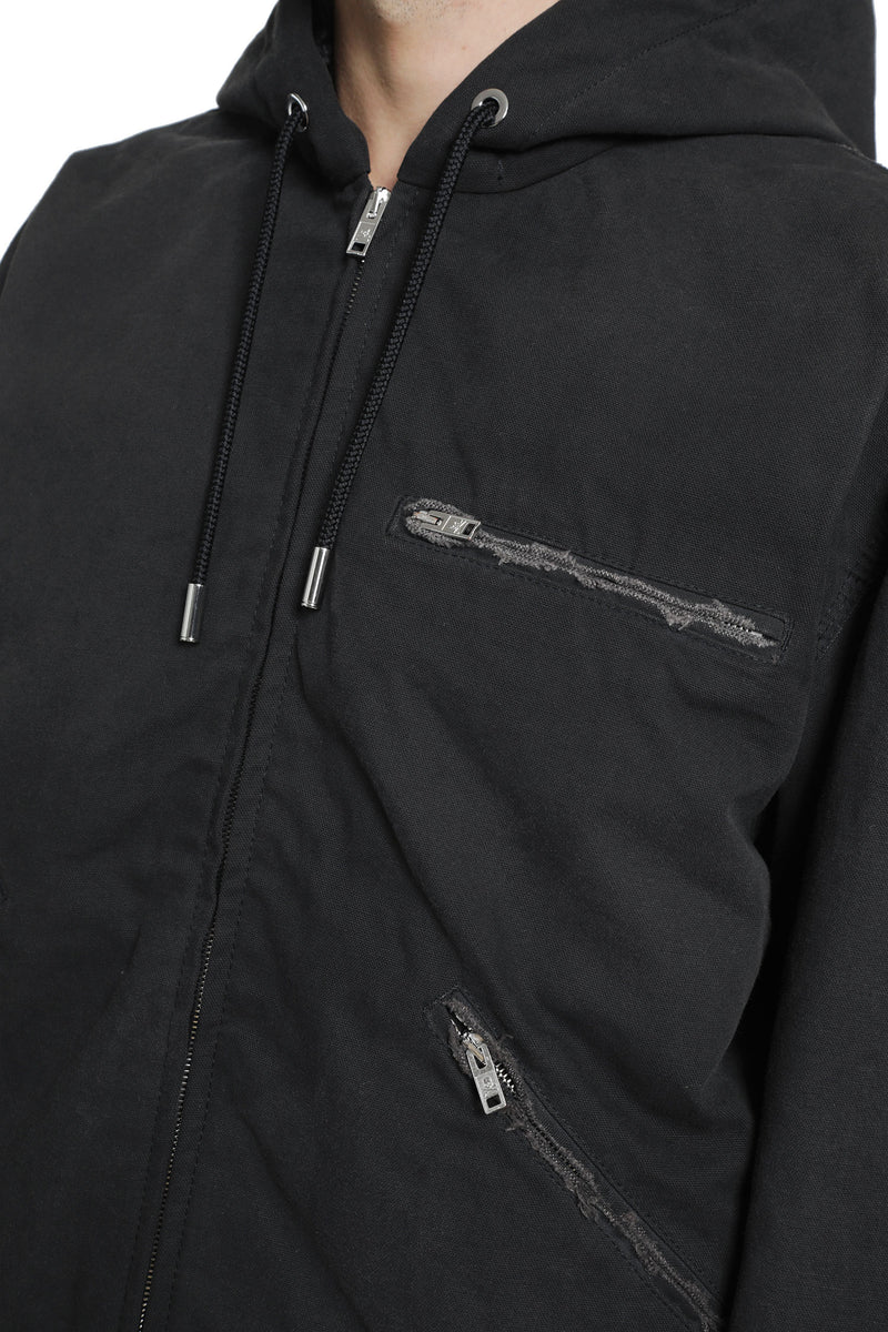 MASTERMIND WORLD Stonewashed Hooded Work Jacket man