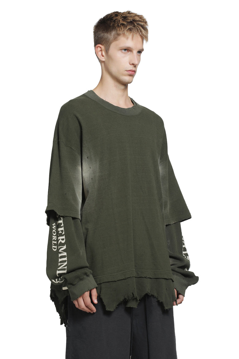 MASTERMIND WORLD OG Vintage Layered LS Tee man