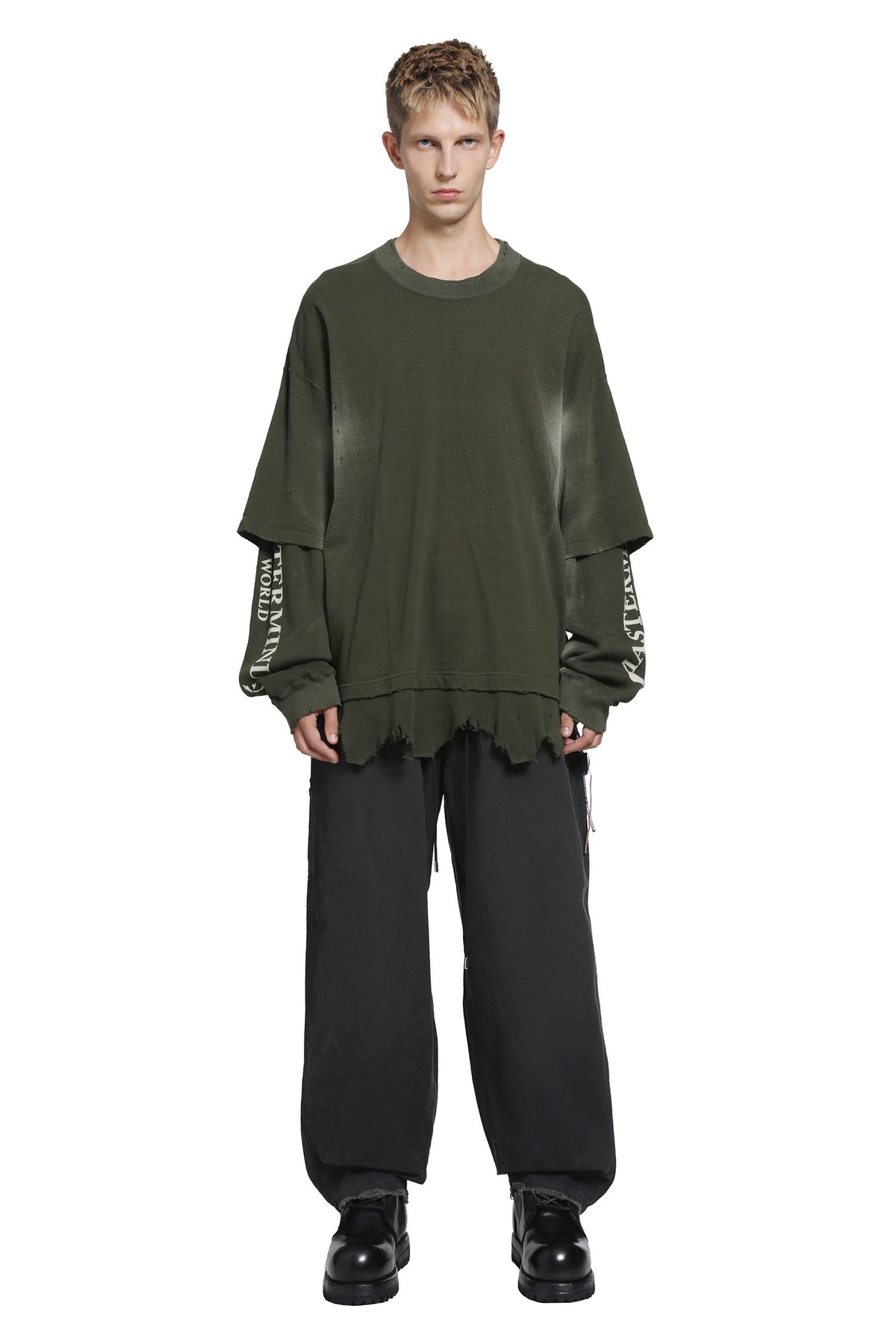 MASTERMIND WORLD OG Vintage Layered LS Tee man