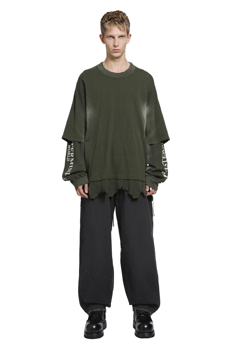 MASTERMIND WORLD OG Vintage Layered LS Tee man