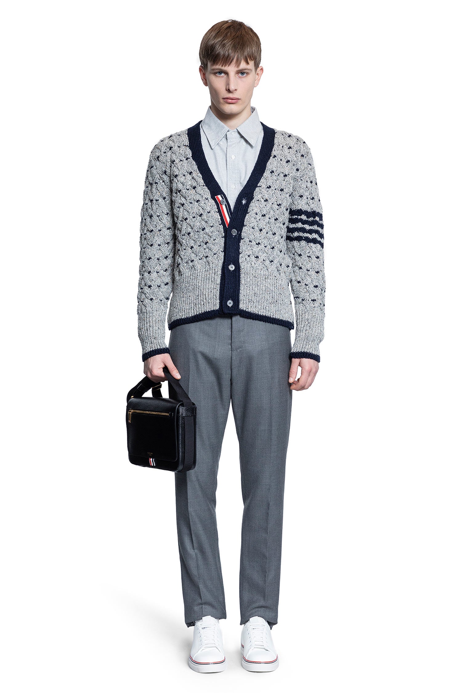 THOM BROWNE MAN GREY SHIRTS