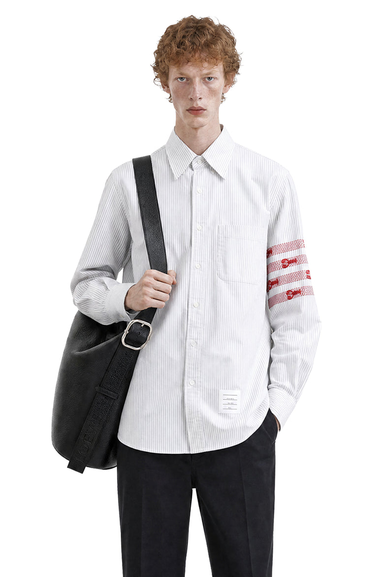 THOM BROWNE Uni Stripe Lobster 4-Bar Shirt man