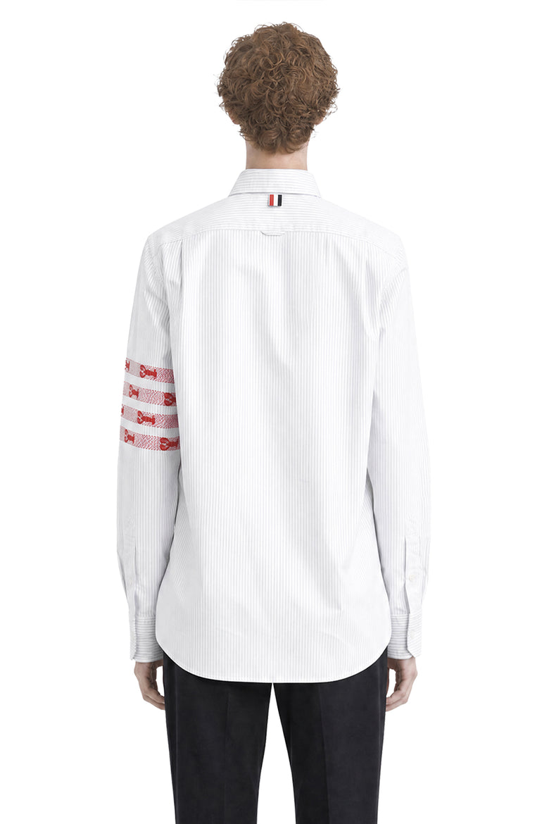 THOM BROWNE Uni Stripe Lobster 4-Bar Shirt man