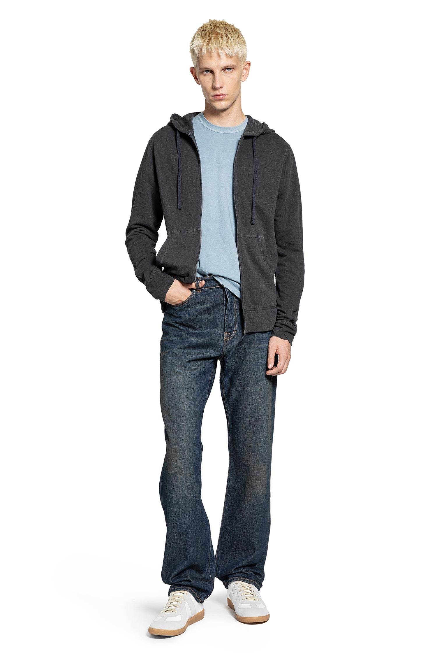 Vintage French Terry Zip Up Hoodie