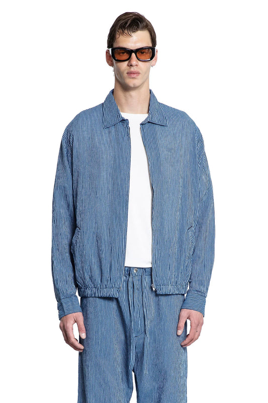 My Cotton Linen Stripe Zip Jacket - Antonioli.eu
