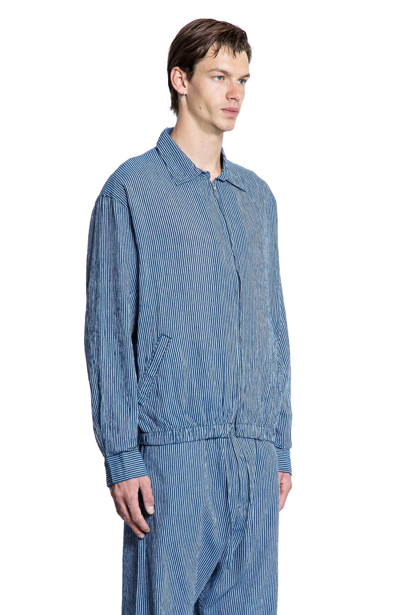 My Cotton Linen Stripe Zip Jacket - Antonioli.eu