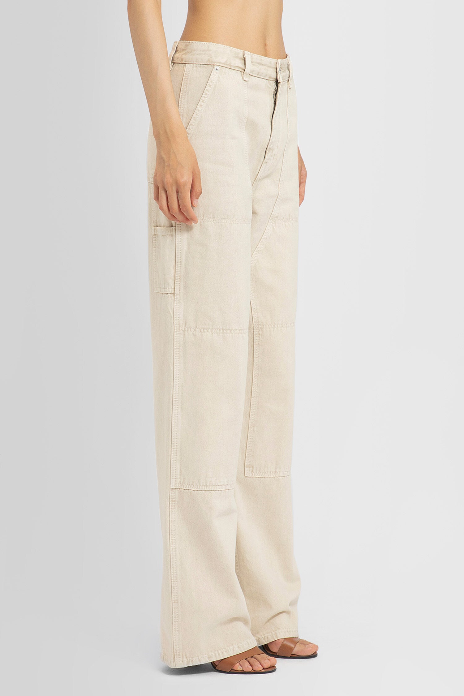 HELMUT LANG WOMAN BEIGE JEANS