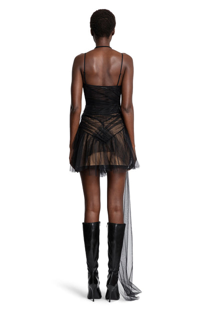 Abito asimmetrico drappeggiato con reggiseno 