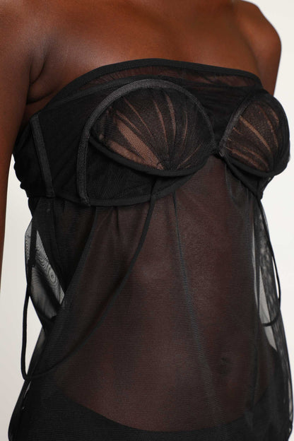 Upside Down Pleated Bra Top