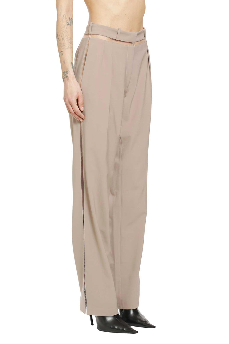 Tailored Trousers With Tulle Inserts