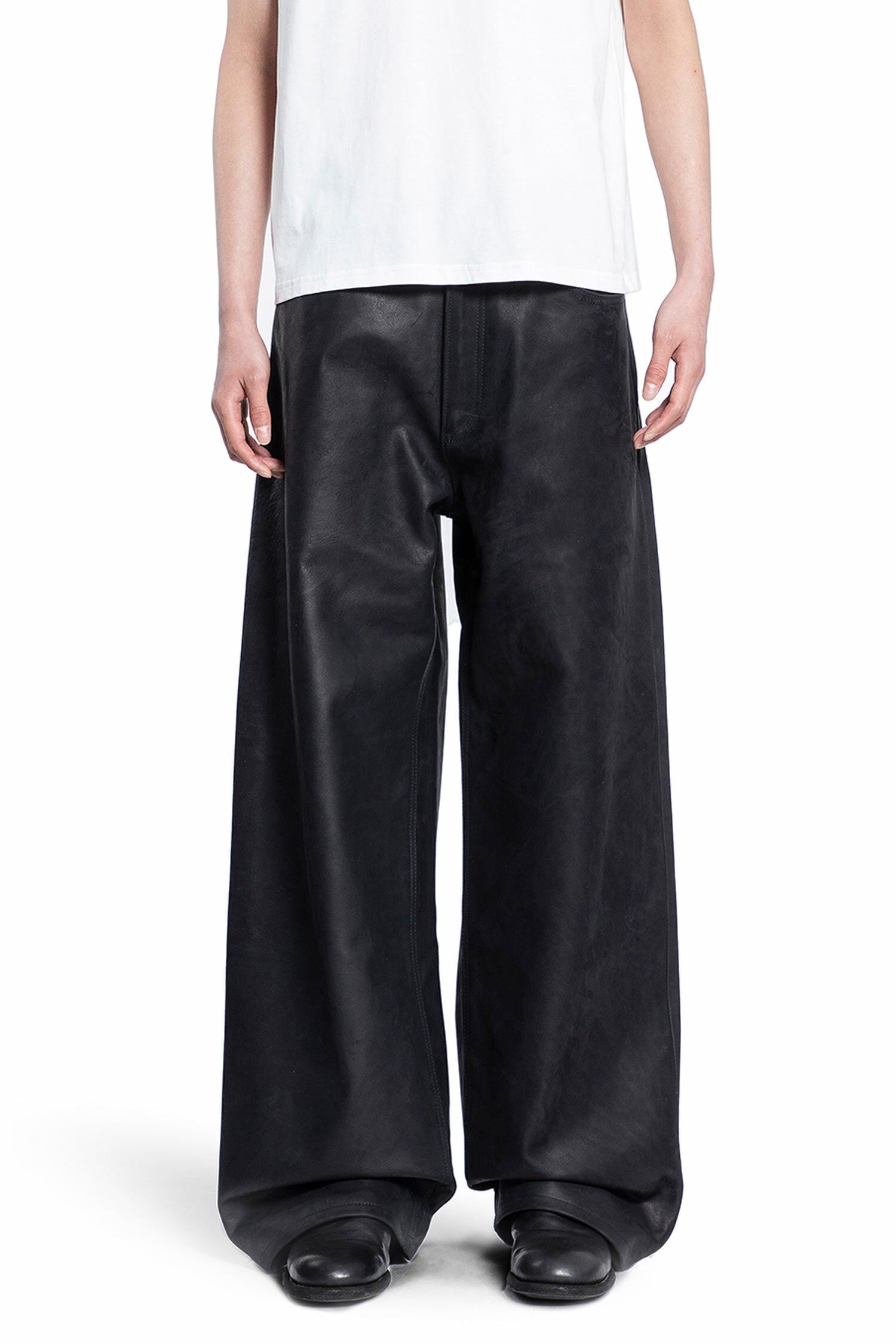 NICOLO ROMANO MAN BLACK TROUSERS