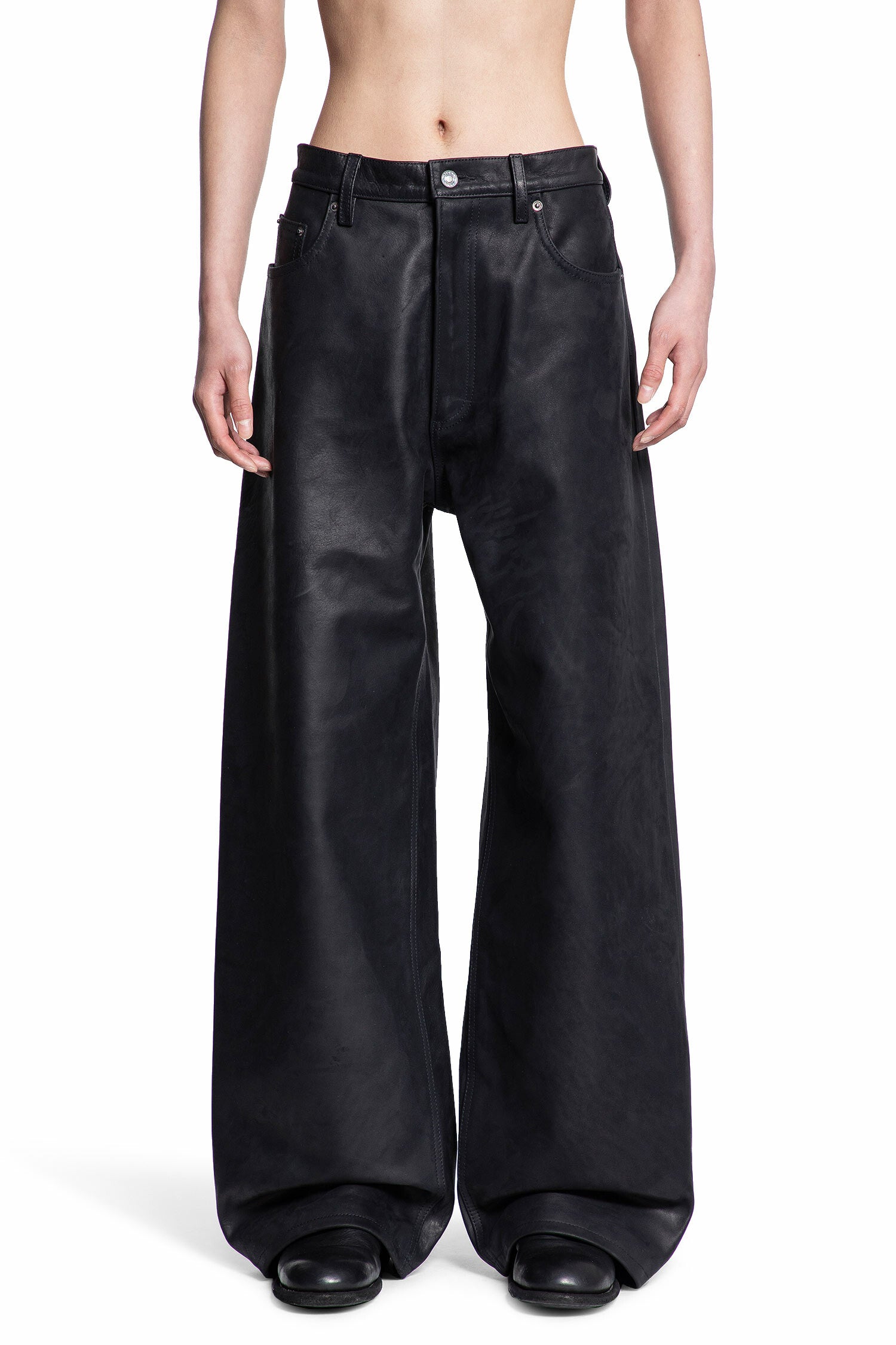 NICOLO ROMANO MAN BLACK TROUSERS