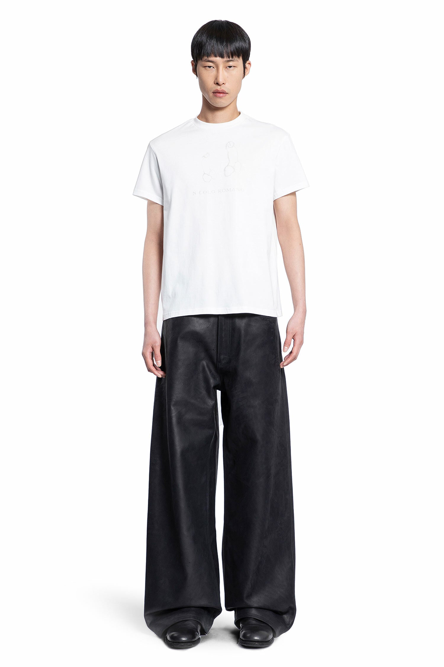 NICOLO ROMANO MAN BLACK TROUSERS