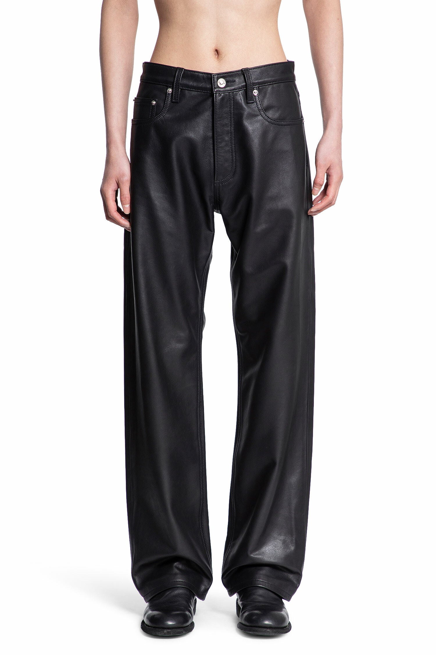 NICOLO ROMANO MAN BLACK TROUSERS