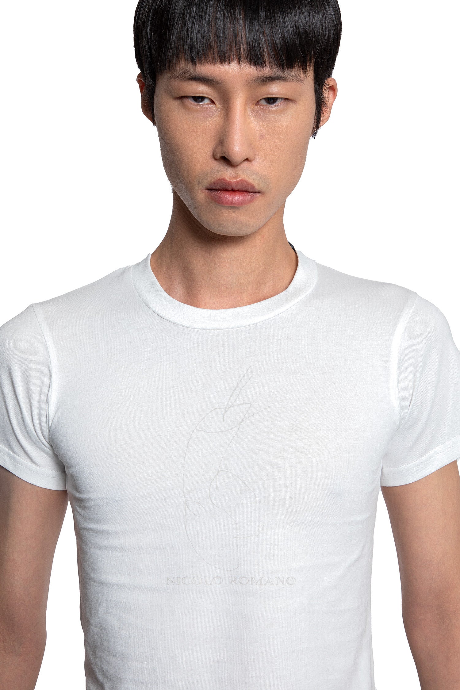 NICOLO ROMANO MAN WHITE T-SHIRTS