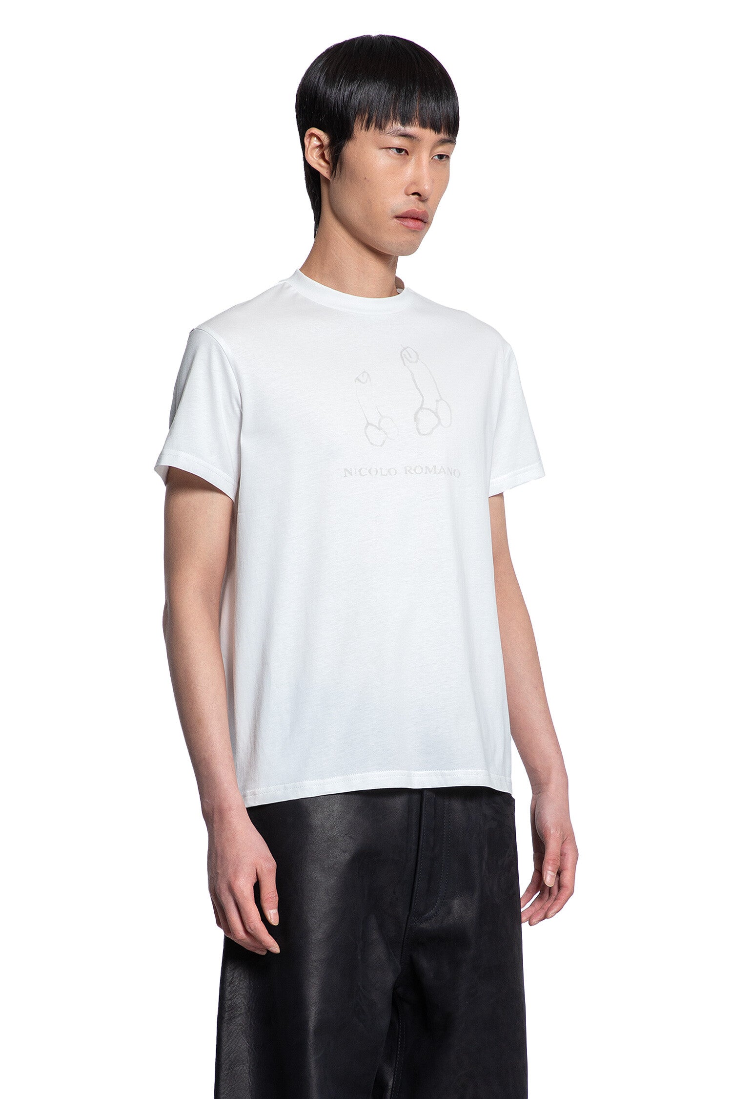 NICOLO ROMANO MAN WHITE T-SHIRTS