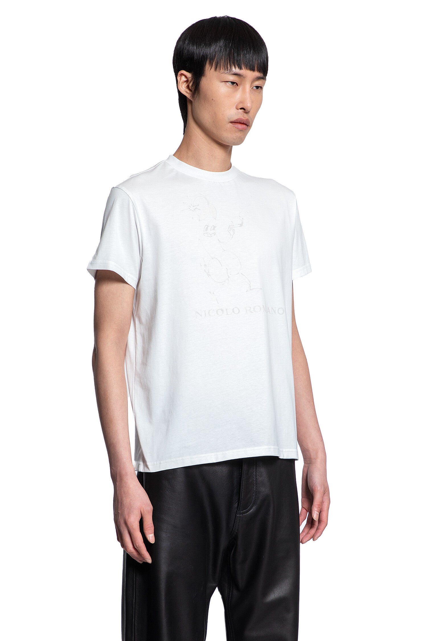 NICOLO ROMANO MAN WHITE T-SHIRTS