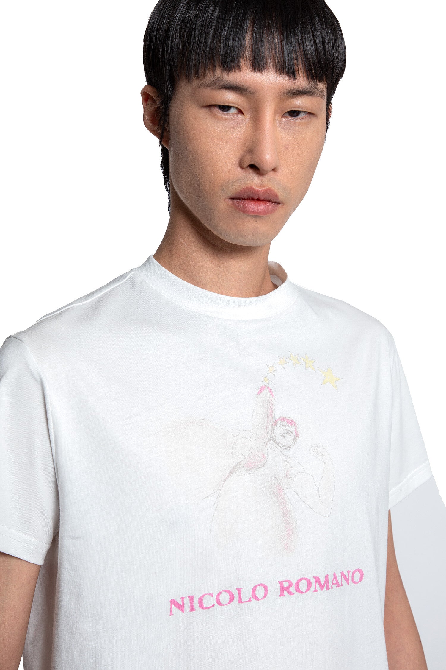 NICOLO ROMANO MAN WHITE T-SHIRTS