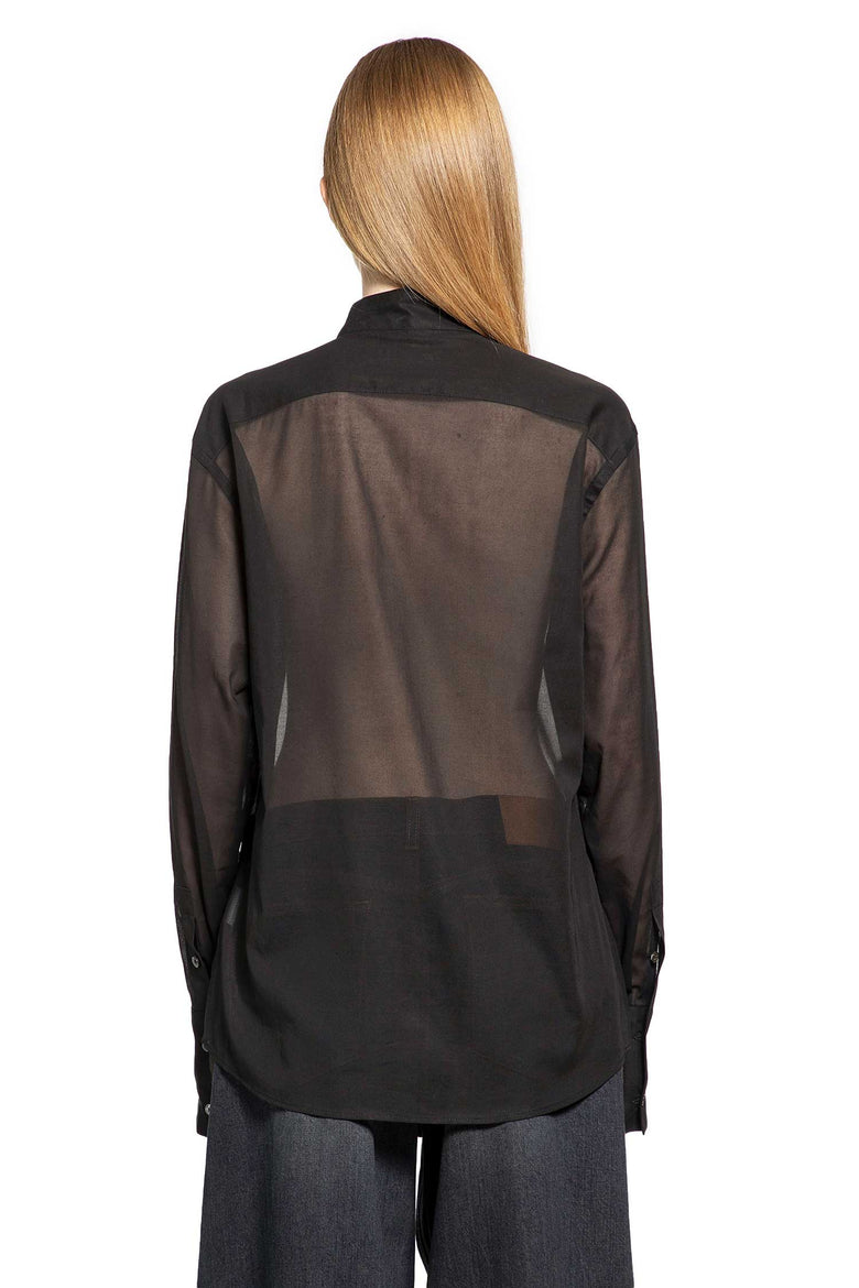 6397 Micro Pleat Formal Shirt woman