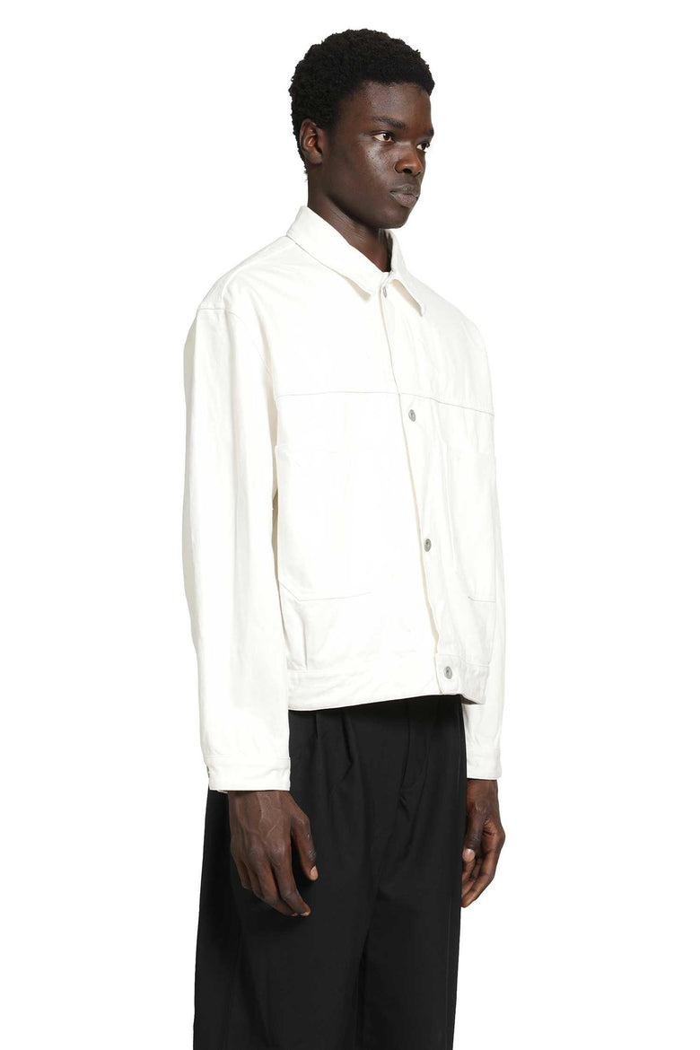 
              STUDIO NICHOLSON Crinkle Denim Jacket man
            