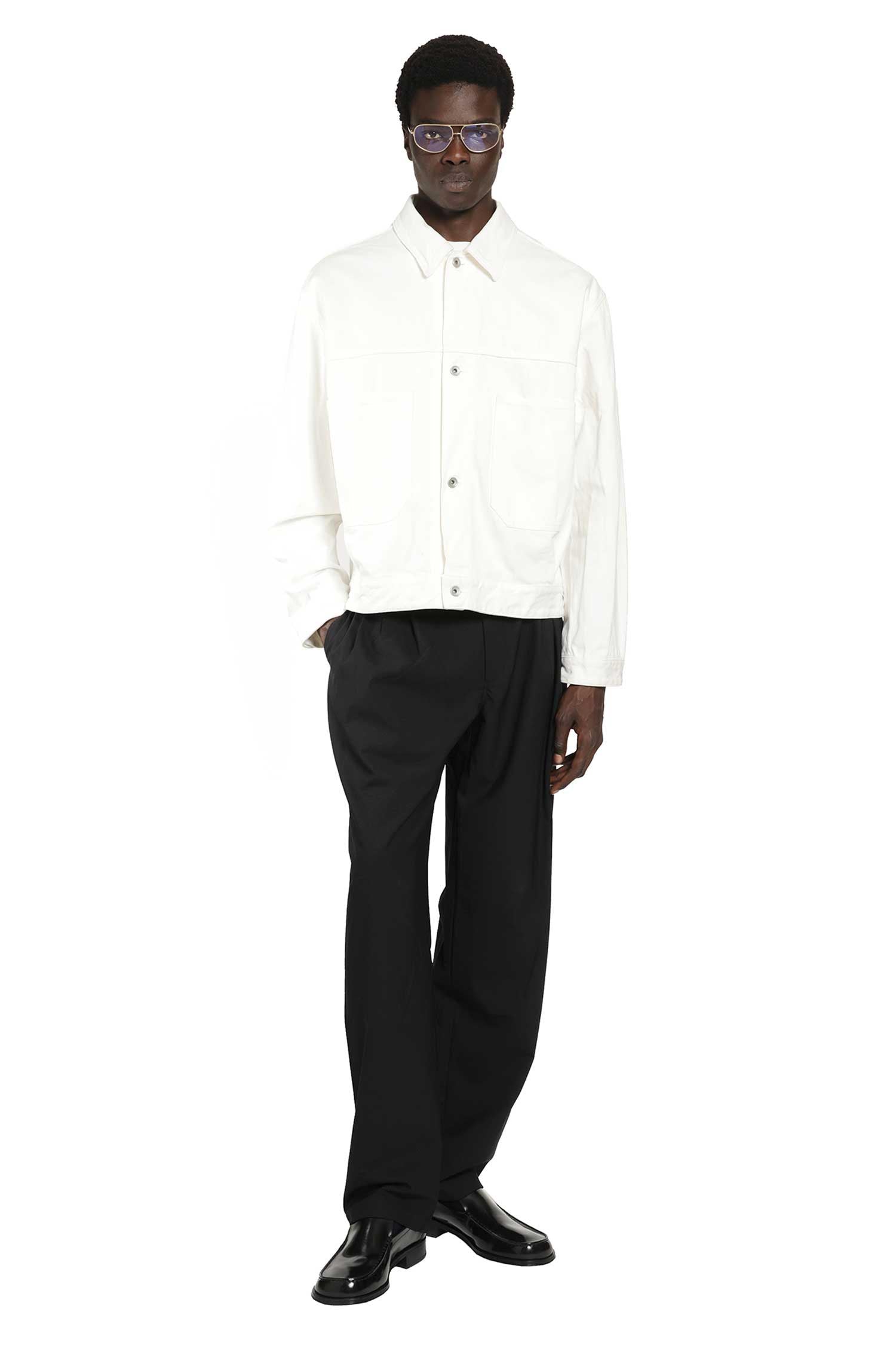 STUDIO NICHOLSON Crinkle Denim Jacket man
