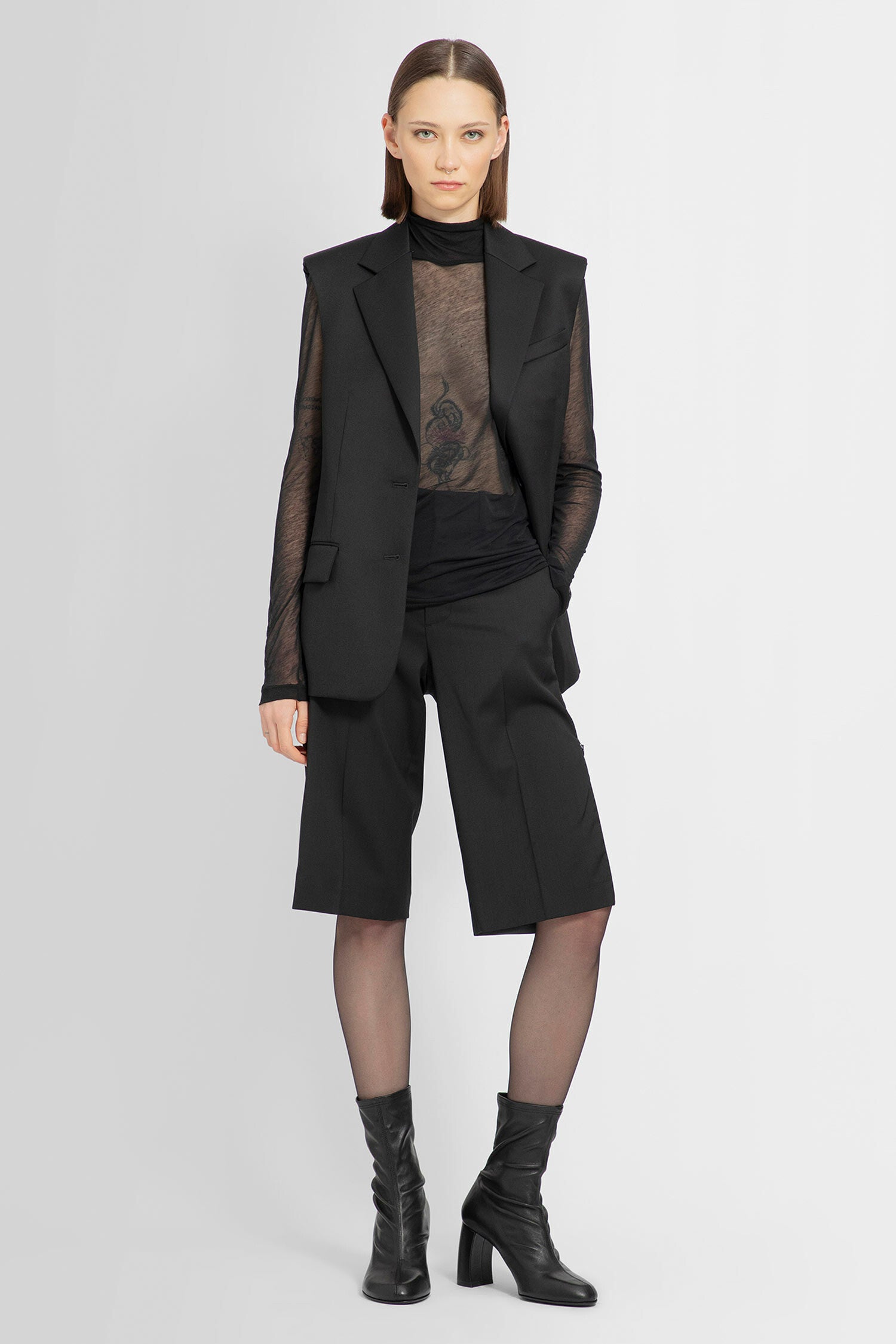 HELMUT LANG WOMAN BLACK WAISTCOATS