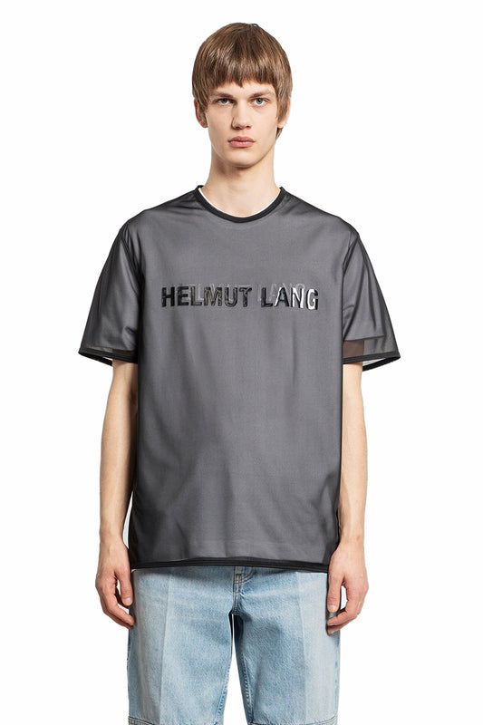 HELMUT LANG MAN BLACK T-SHIRTS & TANK TOPS