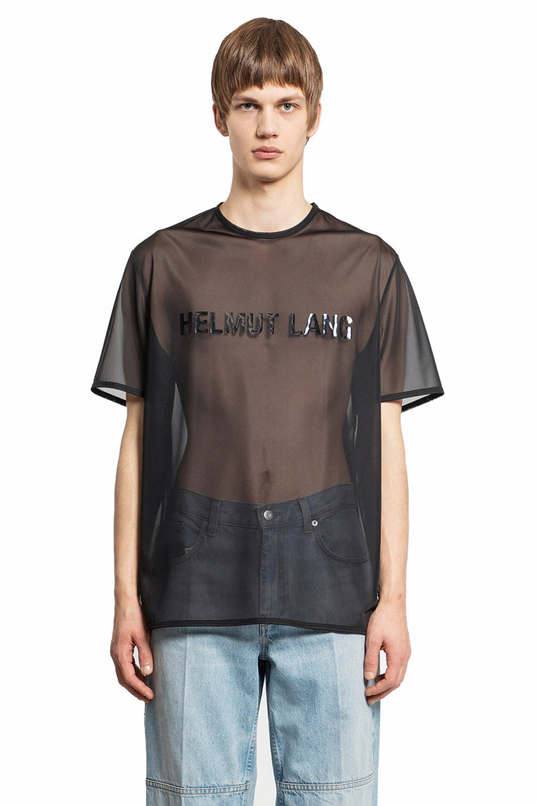 HELMUT LANG MAN BLACK T-SHIRTS & TANK TOPS