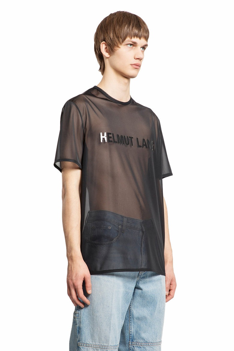 HELMUT LANG MAN BLACK T-SHIRTS & TANK TOPS