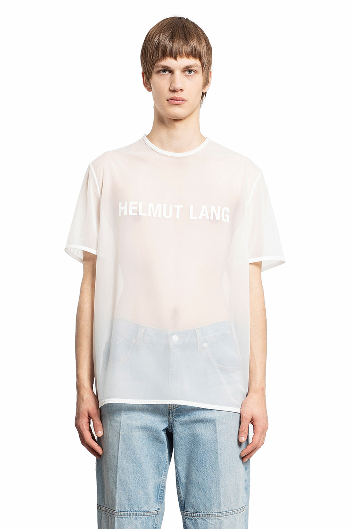 HELMUT LANG MAN WHITE T-SHIRTS & TANK TOPS