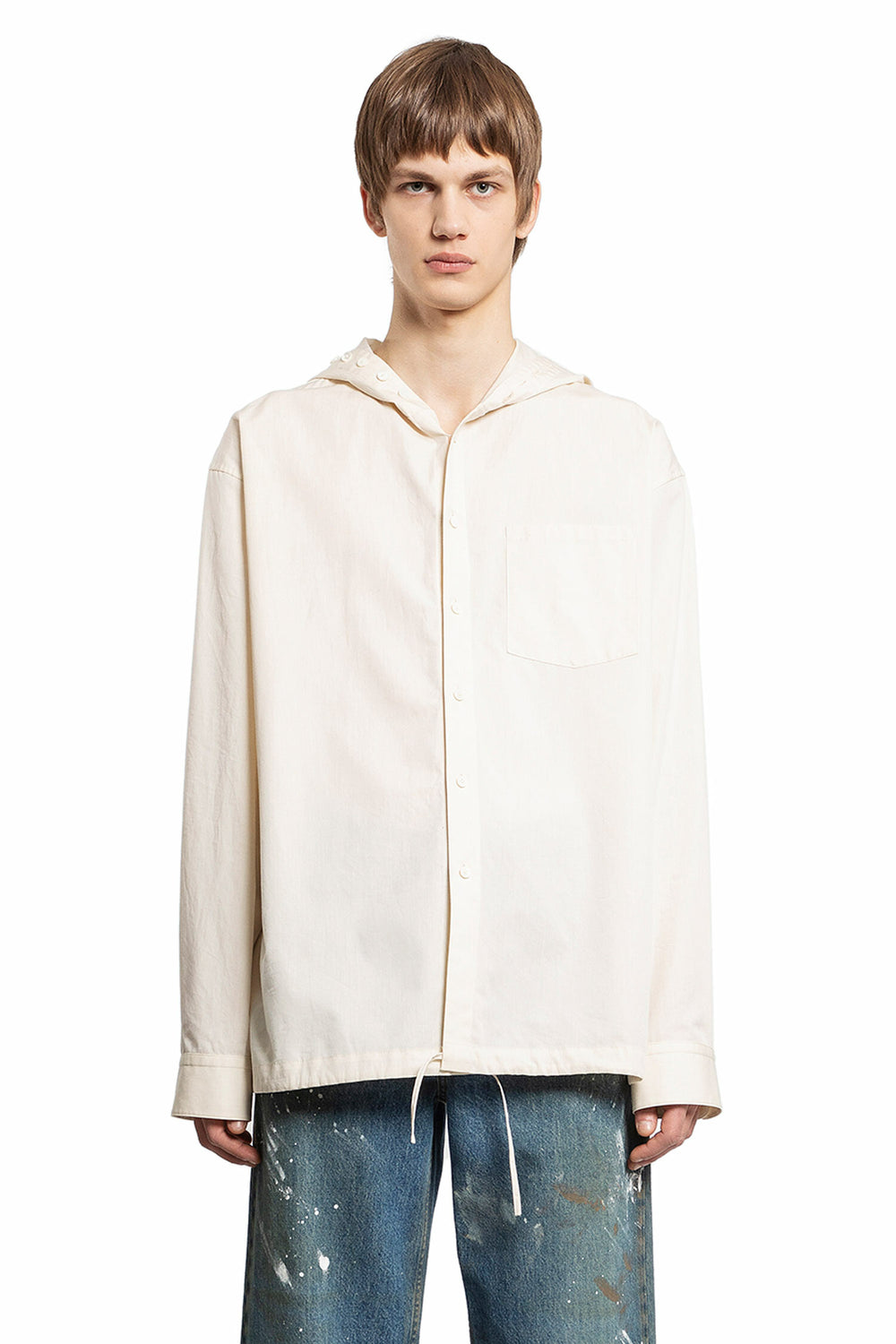 HELMUT LANG MAN OFF-WHITE SHIRTS