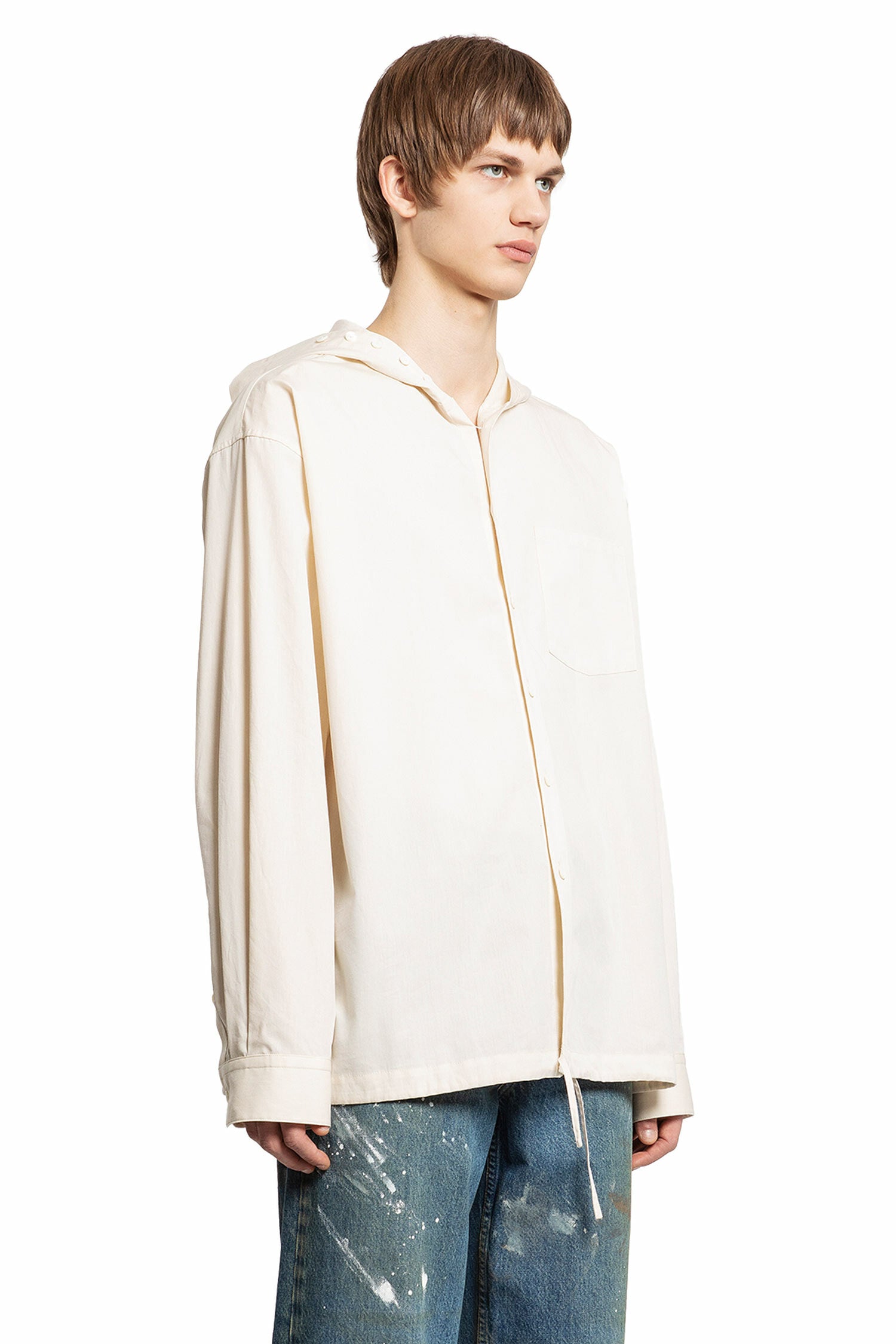 HELMUT LANG MAN OFF-WHITE SHIRTS