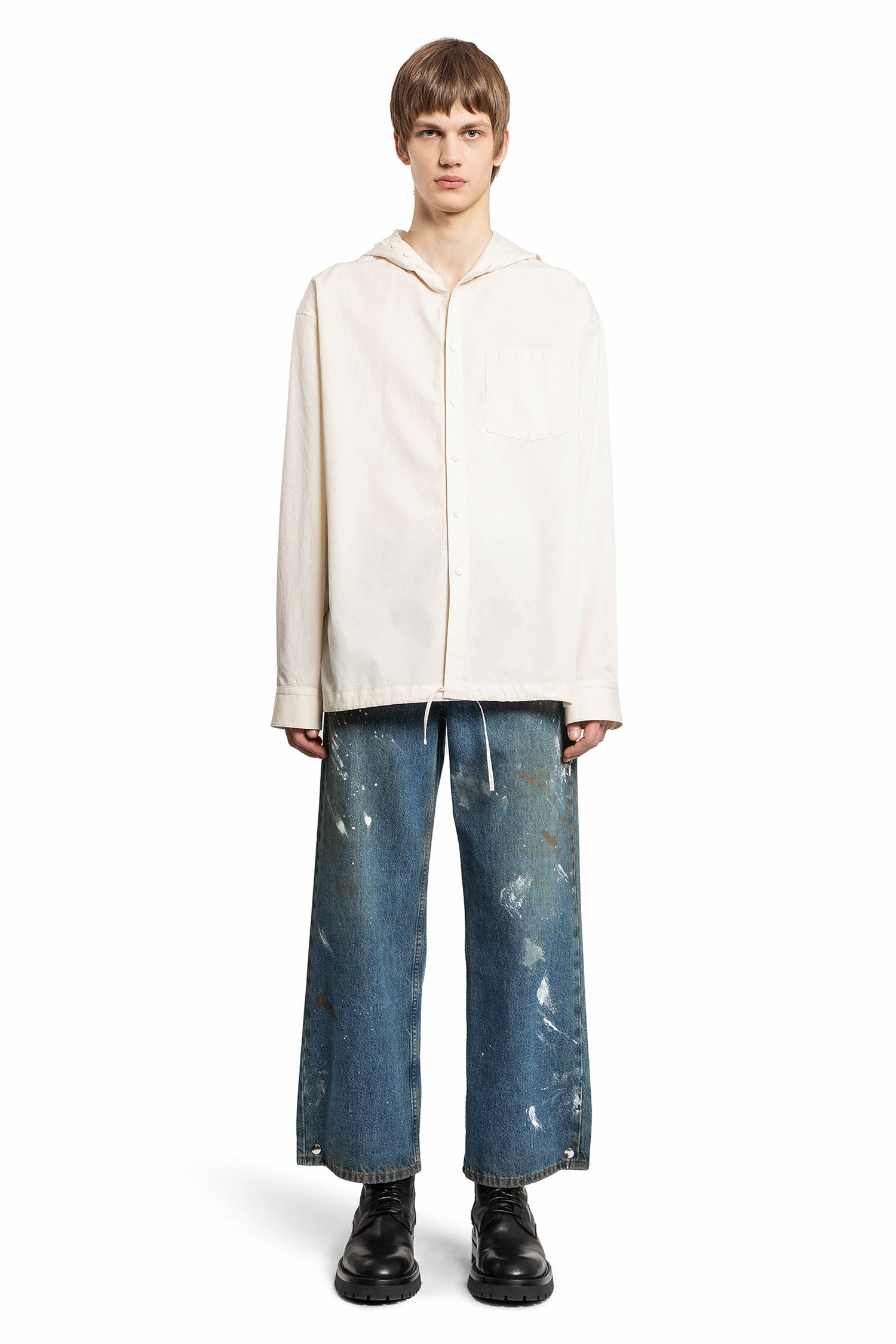 HELMUT LANG MAN OFF-WHITE SHIRTS